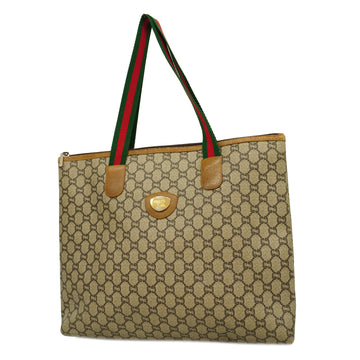GUCCIAuth  Sherry Line Tote Bag 211134 Women's GG Plus,Leather Tote Bag Beige