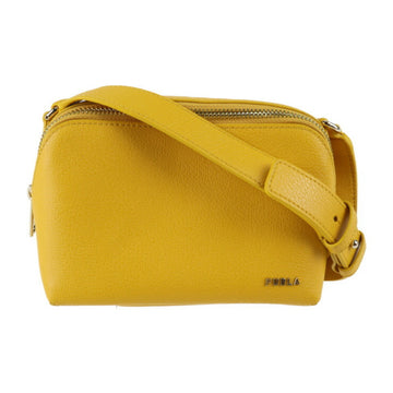 FURLA AMICA MINI CAMERA CASE Amica Mini Camera Bag Shoulder WE00197 Leather POLLINE Yellow Gold Hardware Pochette