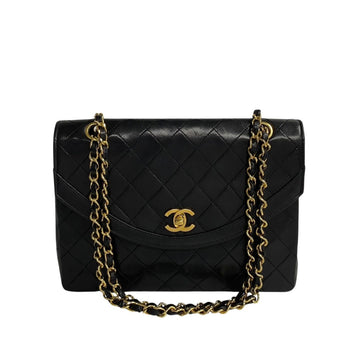 CHANEL Matelasse Lambskin Leather Chain 2way Handbag Shoulder Bag 11189