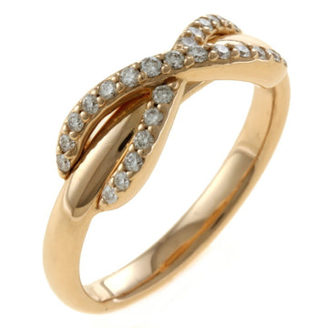 TIFFANY Infinity Ring No. 7.5 18K K18 Pink Gold Ladies &Co.