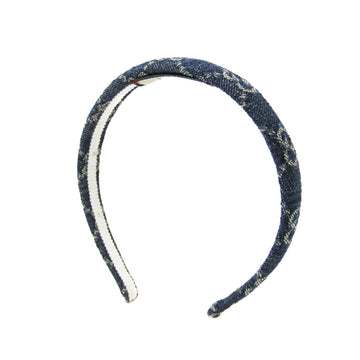 GUCCI Eco Washed Denim Hair Band 652835 Canvas Women's Alice Band Navy