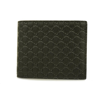 GUCCIAuth ssima Bi-fold Wallet Silver Metal Fittings 260987