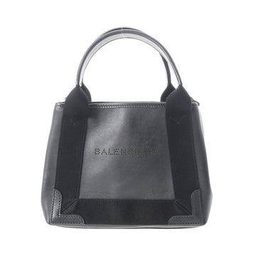 BALENCIAGA navy cabas XS black 390346 ladies leather handbag