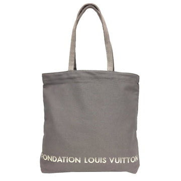 LOUIS VUITTON Museum Tote Bag FONDATION  Canvas Gray Ladies