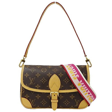 LOUIS VUITTON Monogram Women's Shoulder Bag 2way Diane NM PM Fuchsia M46049 Brown