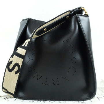 Stella McCartney Strap Shoulder Bag Diagonal Leather Black 700084 W8542