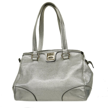 CELINEAuth  Tote Bag Women's Leather Silver