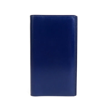 HERMES Notebook Cover Leather Dark Blue Unisex