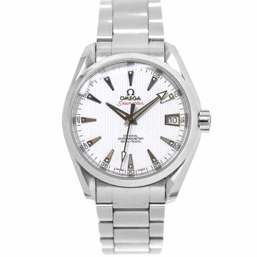 Omega Seamaster Aqua Terra Coaxial 231 10 39 21 54 001 Men's Watch 11P Diamond Date White Dial Back Skeleton Automatic Winding