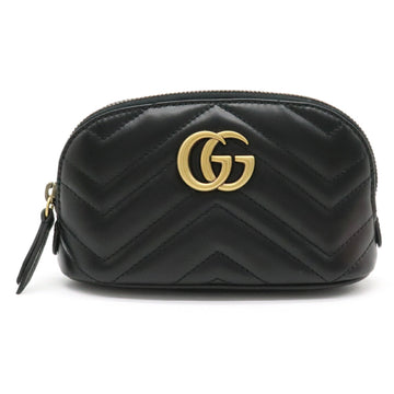 GUCCI GG Marmont tick case multi pouch quilted leather black 625544