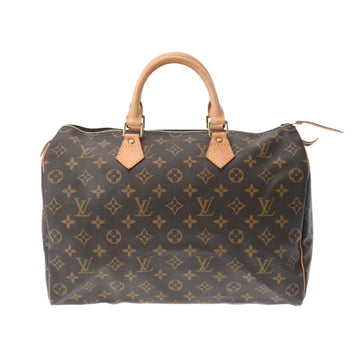 LOUIS VUITTON Monogram Speedy 35 Brown M41524 Women's Canvas Handbag