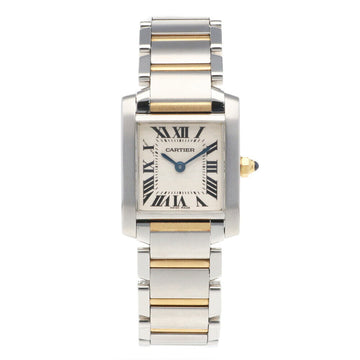 CARTIER Tank Francaise SM Watch Stainless Steel 2384 Ladies