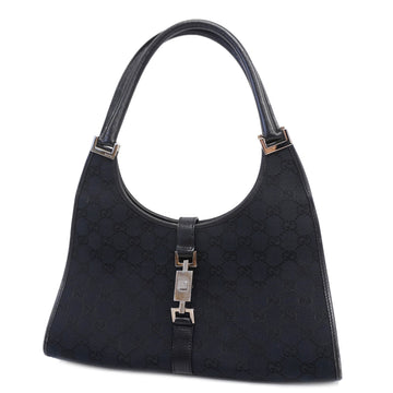 GUCCIAuth  Jackie Handbag 002 1067 Women's Leather,GG Canvas Black