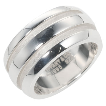 TIFFANY Atlas Grooved Double Line Silver 925 No. 8 Women's Ring