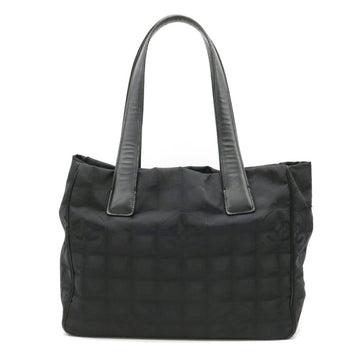 Chanel New Line Tote PM Bag Shoulder Nylon Leather Black A20457