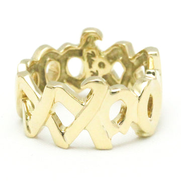 TIFFANY LOVE & KISS Ring Yellow Gold [18K] Fashion No Stone Band Ring Gold