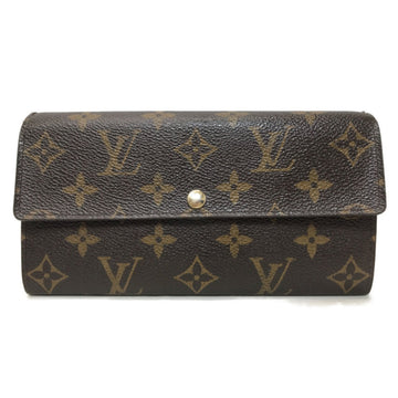 Louis Vuitton Monogram Portefeuille Sarah Folio Long Wallet M61734 Card Pocket 10 Men's Women's