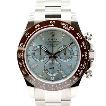 Rolex Daytona chronograph ice blue watch men's platinum automatic winding 116506A ROLEX