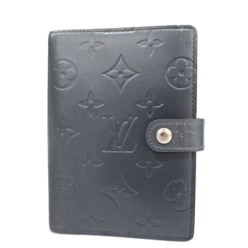 LOUIS VUITTONAuth  Monogram Mat Planner Cover Blue Agenda PM R20932