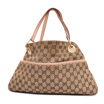 GUCCI[3zc3432] Auth  Tote Bag GG Canvas 121023 Beige/Pink Gold metal
