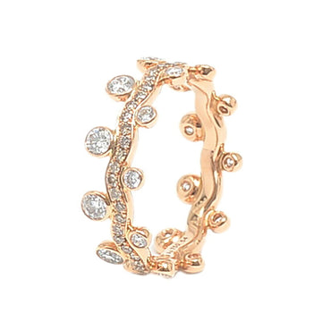 HERMES Design Ring Diamond 1.45ct K18RG #54