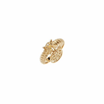 CELINE Trinoff Charm Diamond Size 6.5 Women's K18 Yellow Gold Ring