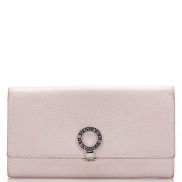 BVLGARI B zero clip large long wallet 30415 light pink leather ladies