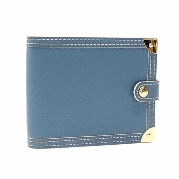 LOUIS VUITTON Notebook Case Suhari Blue Notepad Leather Women's Men's