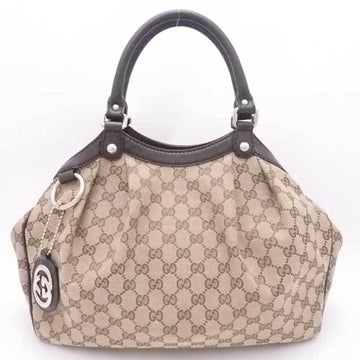 GUCCI Handbag GG Canvas Suki Canvas/Leather Beige x Brown Women's 211944 e54453a