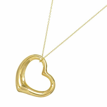 TIFFANY&Co. Open Heart 27mm Necklace 45cm K18 YG Yellow Gold 750