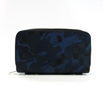 LOUIS VUITTON Taiga Zippy XL Damier Cobalt Camouflage N63287 Men's Damier Canvas Long Wallet [bi-fold] Blue