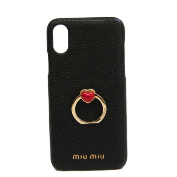 MIU MIU Leather Phone Bumper For IPhone X Black,Red Color 5ZH058