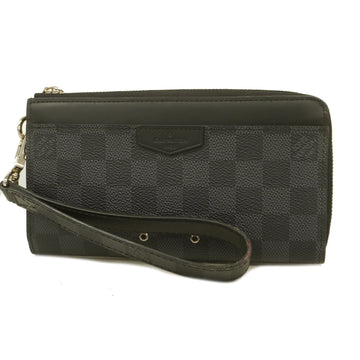 LOUIS VUITTONAuth  Damier Graphite Zippy Dragonne N60379 Men's Long Wallet