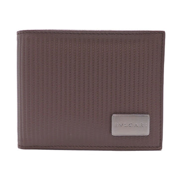 BVLGARI Millerige Women's and Men's Bifold Wallet PVC Brown