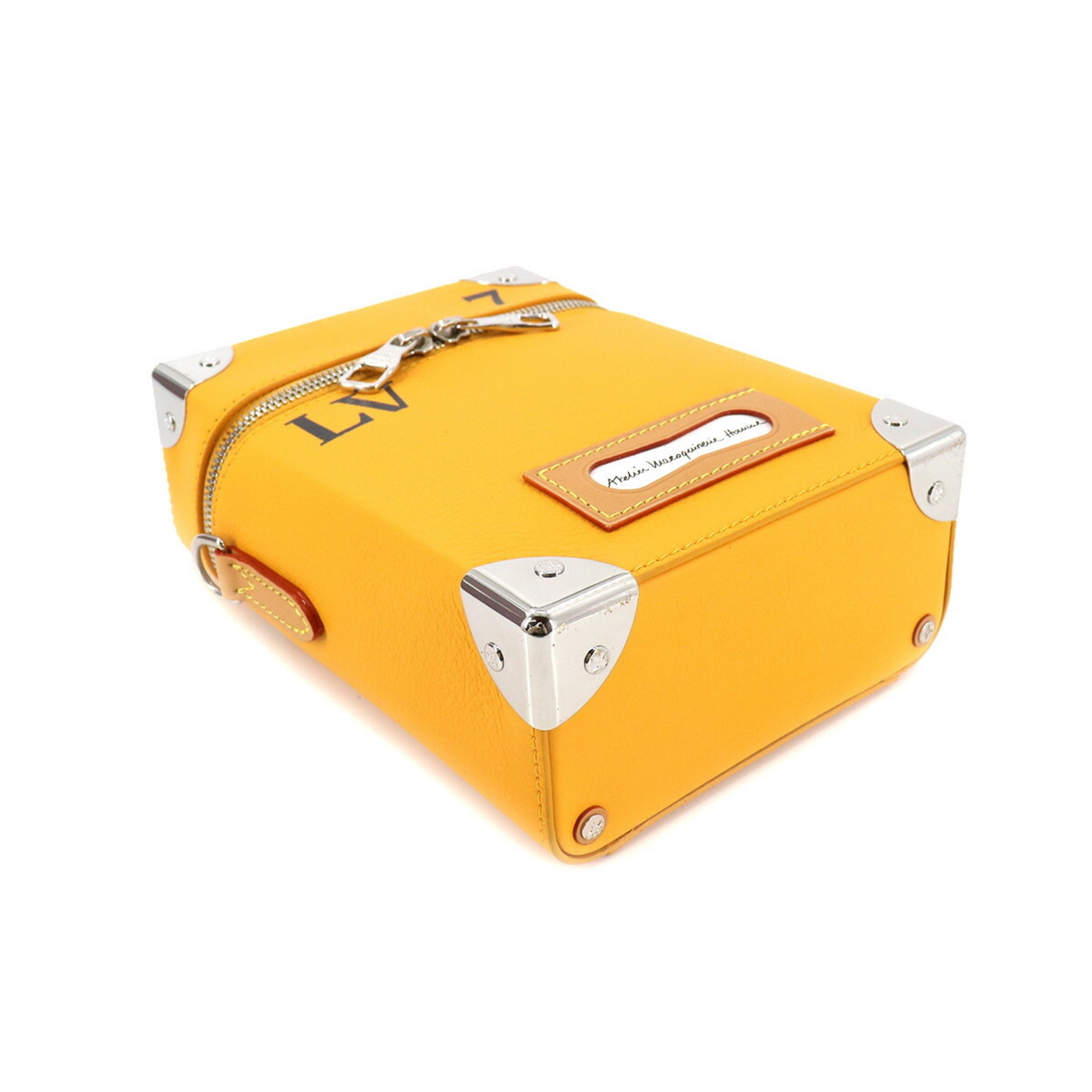 Louis Vuitton Vertical Box Trunk 2way Shoulder Bag Leather Saffron M59 in  2023