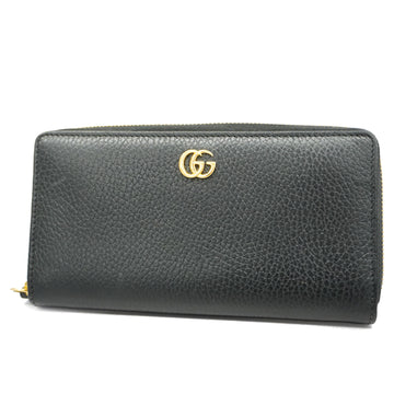 GUCCIAuth  GG Marmont Gold Hardware 456117 Women's Leather Long Wallet [bi-fold]