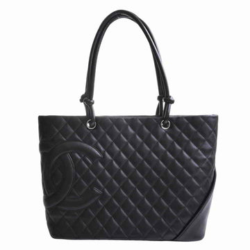 Chanel lambskin cambon matelasse tote bag black