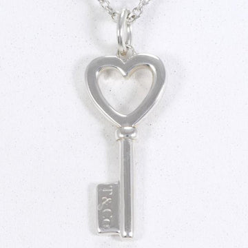 TIFFANY heart key silver necklace box gross weight about 2.1g 40cm jewelry