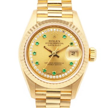 ROLEX Datejust Oyster Perpetual Watch 18K Yellow Gold 69178 Automatic Winding Ladies