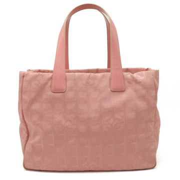 CHANEL New Travel Line Tote MM Bag Shoulder Nylon Jacquard Pink A15991