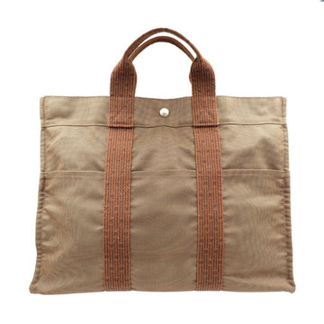 HERMES Yale Line Tote MM Canvas Brown Bag