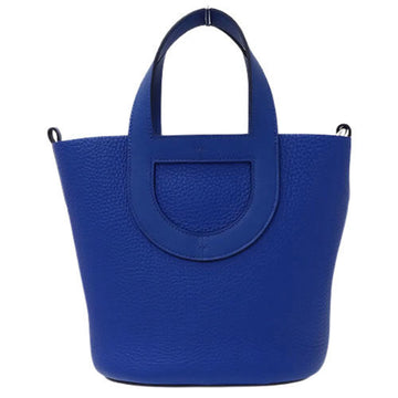 Hermes Ladies Handbag in the Loop 18 Taurillon Clemence Blue Royale U Engraved Tote Bag