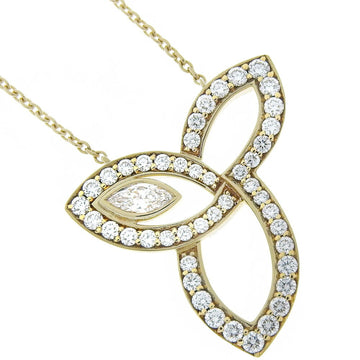 HARRY WINSTON Lily Cluster Necklace PEDYMQRFLC K18 Yellow Gold x Diamond Women's