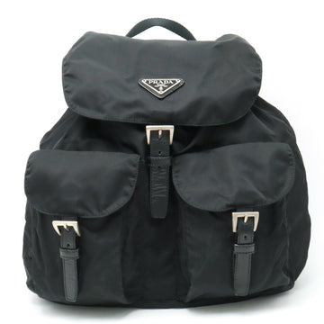 PRADA Backpack Rucksack Daypack Nylon Leather NERO Black BZ2811