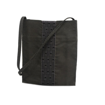 HERMESAuth  Her Line Ale Line Pochette Women's Nylon Canvas Shoulder Bag