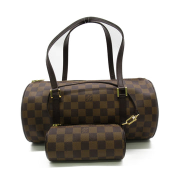 LOUIS VUITTON Papillon 30 Shoulder Bag Brown Ebene Damier PVC coated canvas N51303