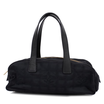 CHANELAuth  New Travel Line Handbag Women's Nylon,Leather Black