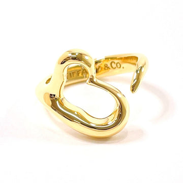 TIFFANY Open Heart Elsa Peretti Ring K18 Yellow Gold &Co. Women's