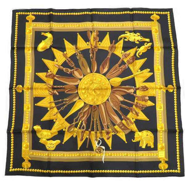 HERMES Carre African Spoon Brand Accessory Scarf Women's Goods