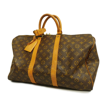 LOUIS VUITTONAuth  Monogram Keepol 45 M41428 Men,Women,Unisex Boston Bag